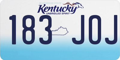KY license plate 183JOJ