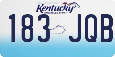 KY license plate 183JQB