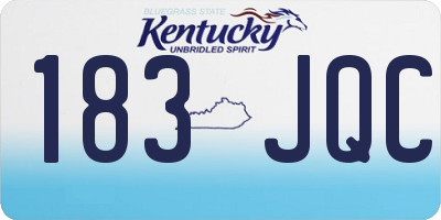 KY license plate 183JQC