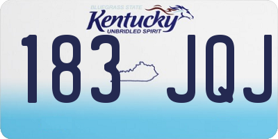 KY license plate 183JQJ