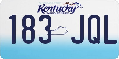 KY license plate 183JQL