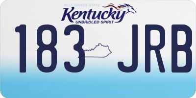 KY license plate 183JRB