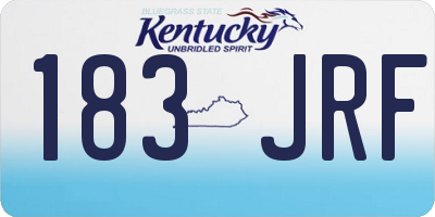 KY license plate 183JRF