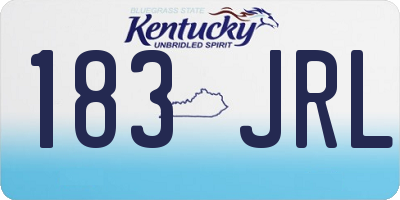 KY license plate 183JRL