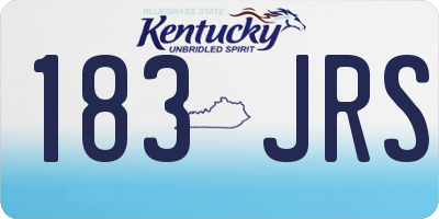 KY license plate 183JRS