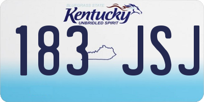 KY license plate 183JSJ