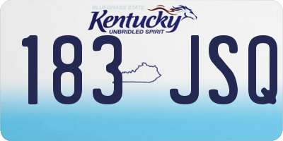 KY license plate 183JSQ