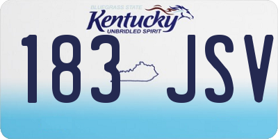 KY license plate 183JSV