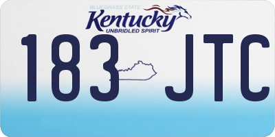 KY license plate 183JTC