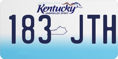 KY license plate 183JTH