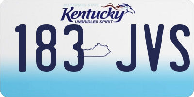 KY license plate 183JVS