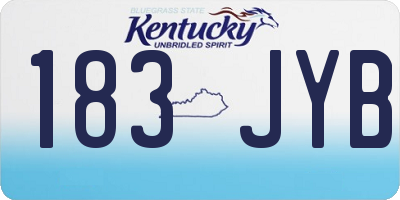 KY license plate 183JYB