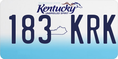 KY license plate 183KRK