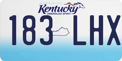 KY license plate 183LHX
