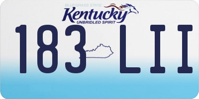 KY license plate 183LII