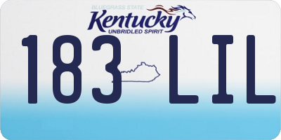 KY license plate 183LIL