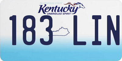 KY license plate 183LIN