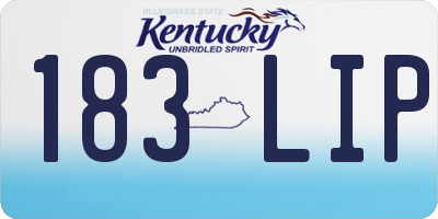 KY license plate 183LIP
