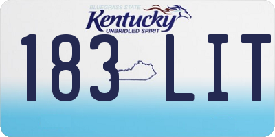 KY license plate 183LIT