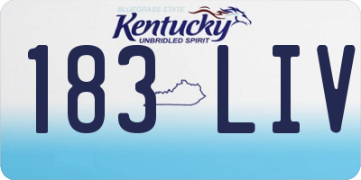 KY license plate 183LIV