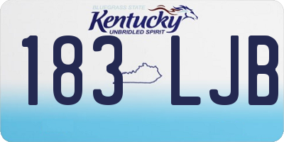 KY license plate 183LJB