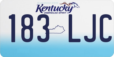 KY license plate 183LJC