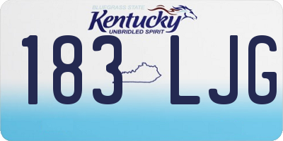 KY license plate 183LJG