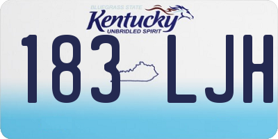 KY license plate 183LJH
