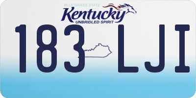 KY license plate 183LJI