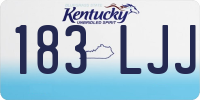 KY license plate 183LJJ