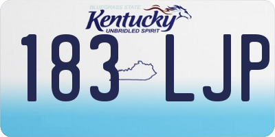 KY license plate 183LJP