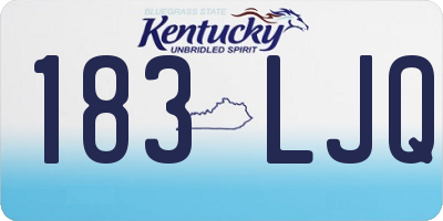 KY license plate 183LJQ