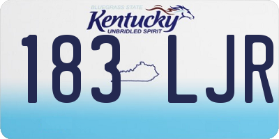 KY license plate 183LJR