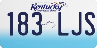 KY license plate 183LJS