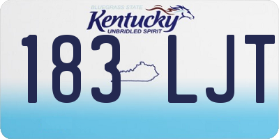 KY license plate 183LJT
