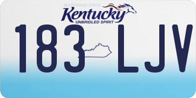 KY license plate 183LJV