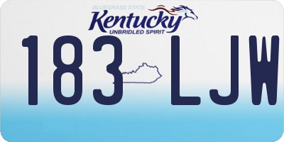 KY license plate 183LJW