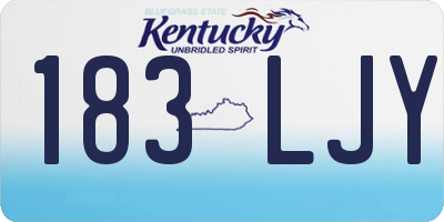KY license plate 183LJY