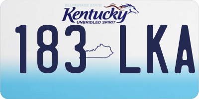 KY license plate 183LKA