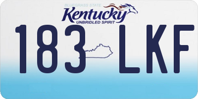 KY license plate 183LKF