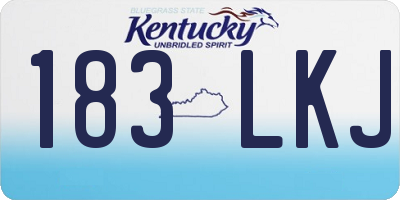 KY license plate 183LKJ