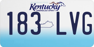 KY license plate 183LVG