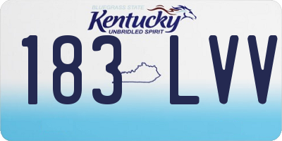 KY license plate 183LVV