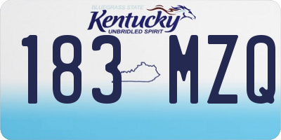 KY license plate 183MZQ