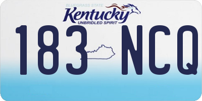KY license plate 183NCQ