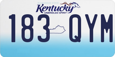 KY license plate 183QYM