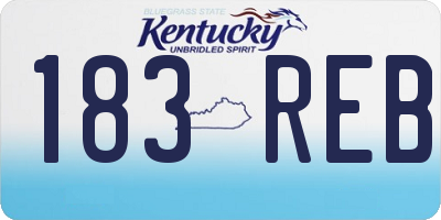 KY license plate 183REB