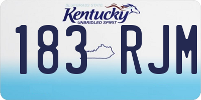 KY license plate 183RJM