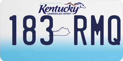 KY license plate 183RMQ