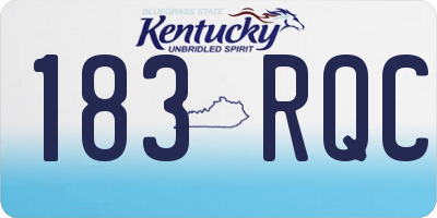 KY license plate 183RQC